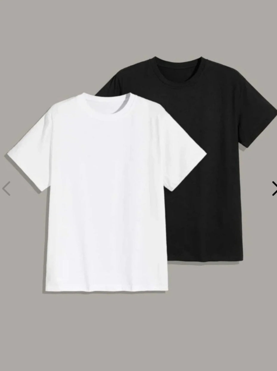 PACK OF TWO - WHITE AND BLACK T-SHIRTS