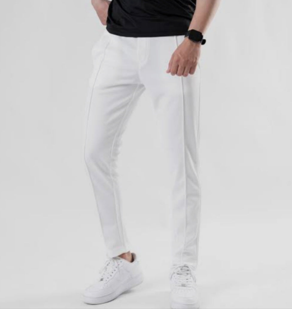 WHITE OVERSIZED WIDE LEG BEGGY TROUSERS