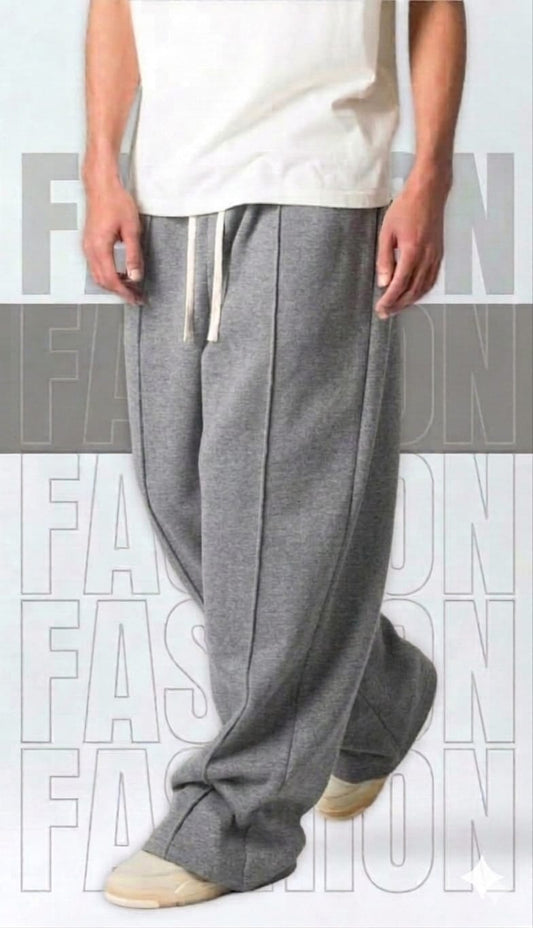GREY OVERSIZED WIDE LEG BEGGY TROUSERS FOR BOYS