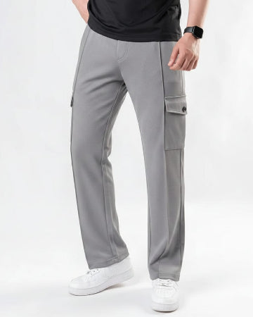 GREY TWO POCKET TROUSER'S  IN FRENCH TERRY