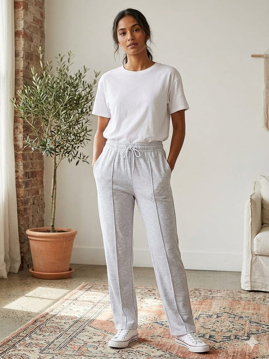 GREY OVERSIZED WIDE LEG BEGGY TROUSERS