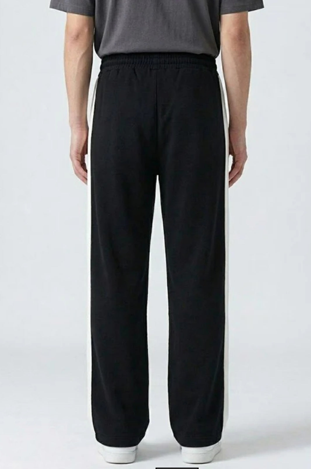 BLACK WHITE PANNEL TROUSERS