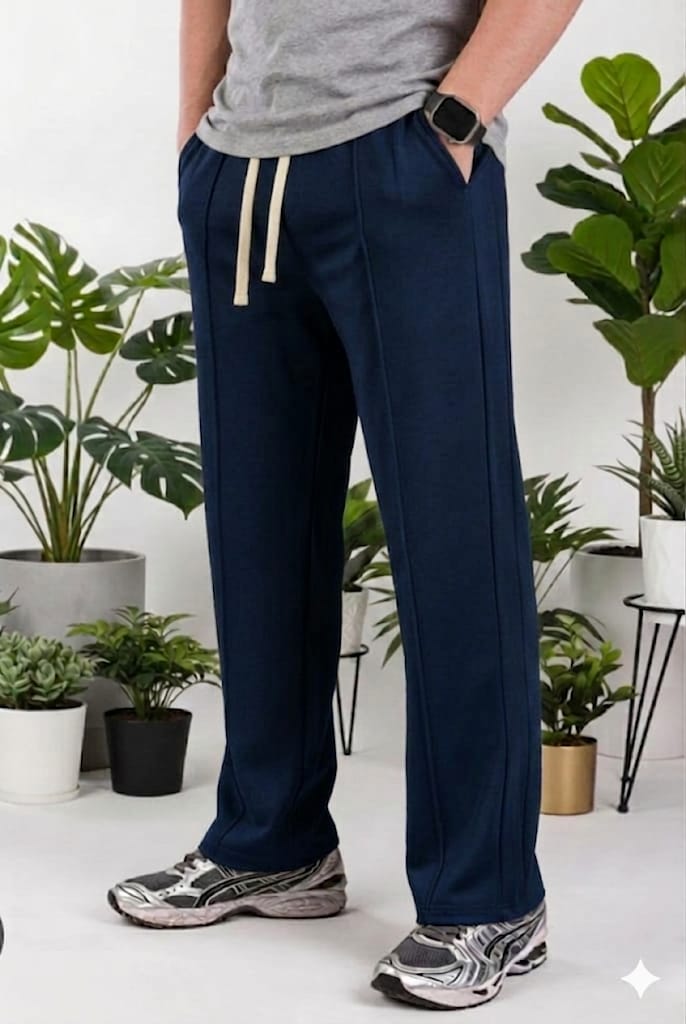 NAVY BLUE OVERSIZED WIDE LEG BEGGY TROUSERS