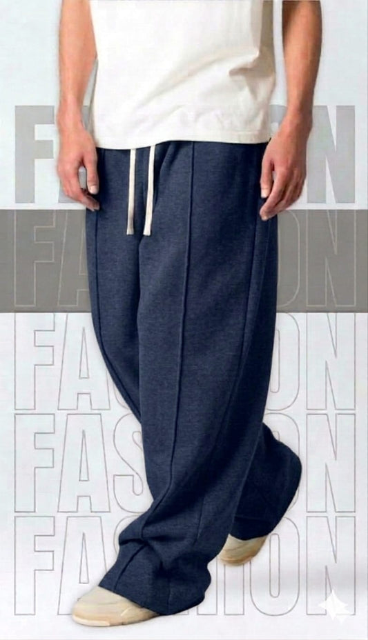 NAVY BLUE OVERSIZED WIDE LEG BEGGY TROUSERS FOR BOYS