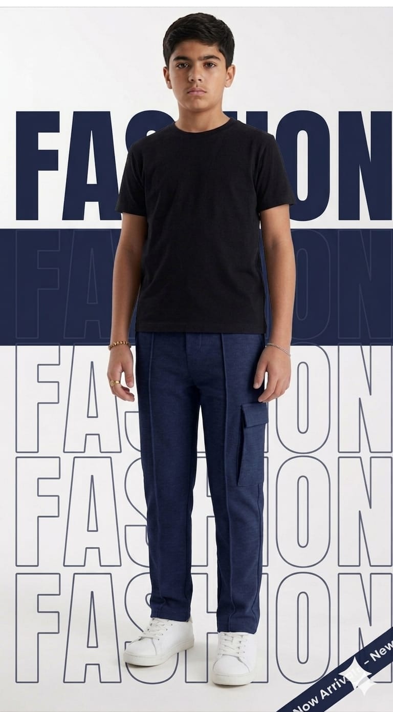 CARGO POCKET TROUSERS FOR BOYS
