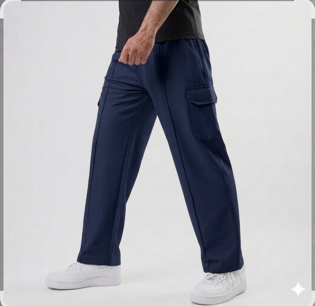 NAVY BLUE TWO CARGO POCKET TROUSER'S